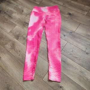 Women's L/XL pink leggings